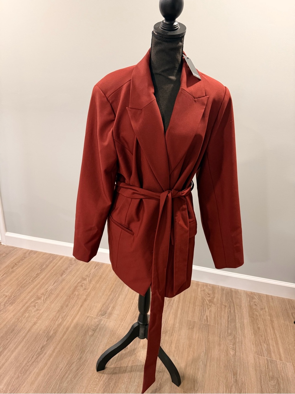 Eloquii Rust Red Belted Blazer Jacket NWT